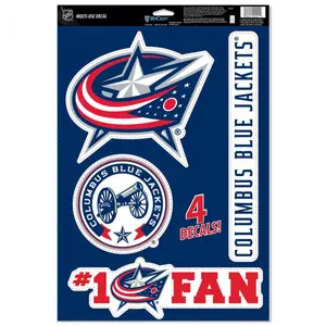 Columbus Blue Jackets Decals 11x17 inches