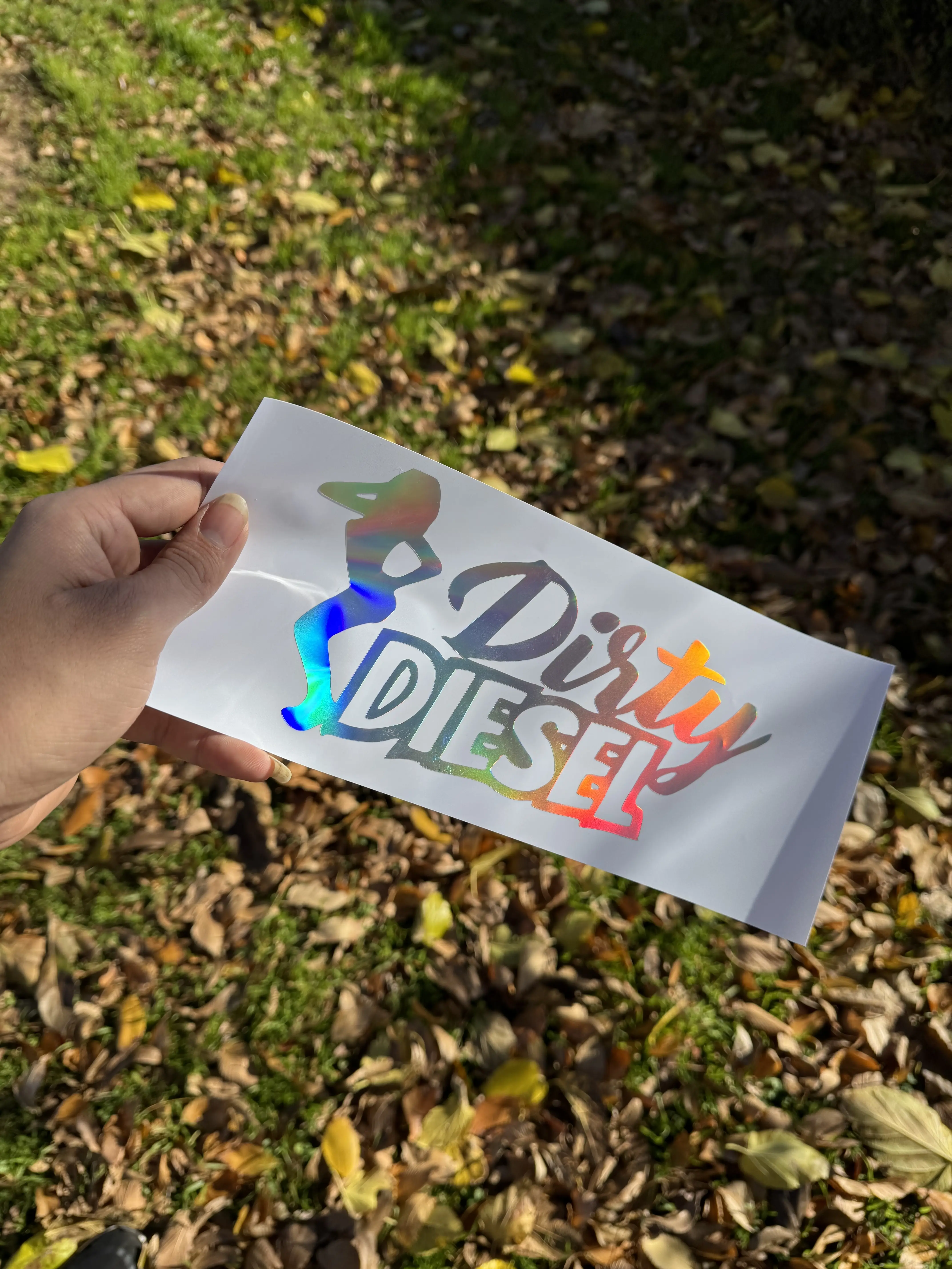 DIRTY DIESEL Decal - Original Metal Decal for Customization, Available in Various Colors and Designs
