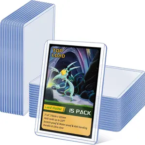 Top Loads Cards 15 Pack 3"x4" Hard Plastic Card Sleeves Baseball Card Protectors Hard Plastic Sports Card Holder