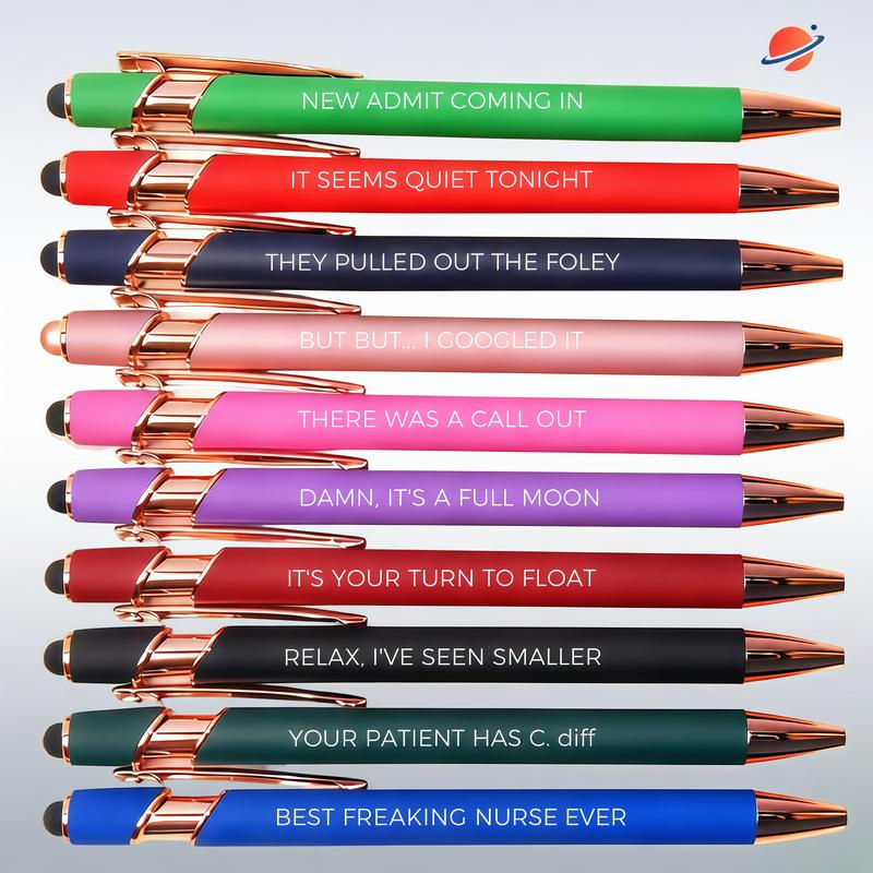 Best Nurse Pen Set with Pen Pouch ever Assorted Colors Smooth Writing Nurse Week & Graduation Gifts Best Nurse Ever Ballpoint Pen Set with Zipper Pen Pouch | Assorted Colors | Smooth Writing | Nurse Week & Graduation Gifts Funny Teacher Pens Colored Pens