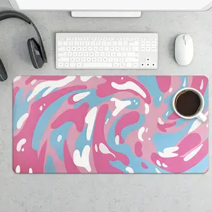 Fluid Pattern XXL Mouse Pad Pink & Blue Design for Gaming and Office Use Large Size Comfortable Mouse Control Perfect for Extended Sessions