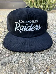 Los Angeles Raiders Black Corduroy Hat
