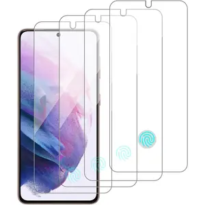 4 Pack Glass Screen Protector Compatible for  Galaxy S21 5G / SM-g991u [9H Hardness]-HD Screen Tempered Glass, Scratch Resistant,Easy Install [Case Friendly]