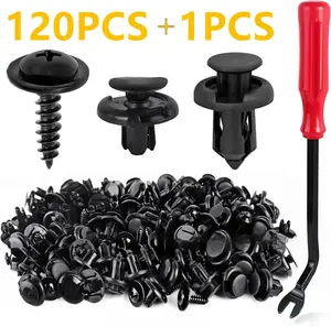 120pc Universal Car Bumper Fender Clip Kit + Removal Tool