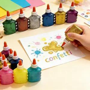 100ML Glitter Paint, Shiny Multicolor Sparkle Powder, DIY Art Painting Supplies, Back-To-School & Holiday Essentials