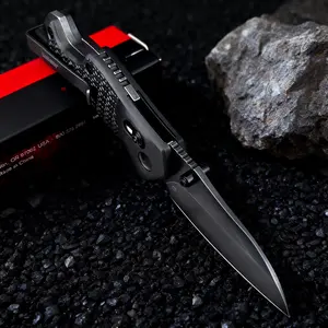 Outdoor Folding Knife   - Stainless Steel Blade for Camping, Hiking & Fishing - Perfect for Gift