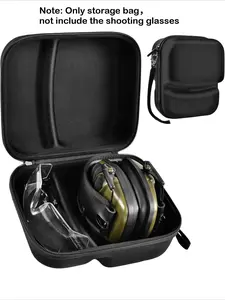 Shooting Glasses Storage Bag, case Compatible with Walker's Razor Slim Electronic Earmuffs, Storage Holder for Howard Leight, for PROHEAR 016 Ear Protection Earmuffs, Carrying Organizer Bag, Headphone Storage (Box Only)