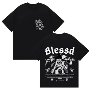 Blessd Rapper T-Shirt, Latin Urban Music Graphic Tee, Colombian Singer Graphic T-Shirt, Gift for Blessd Fans, Black Streetwear Shirt