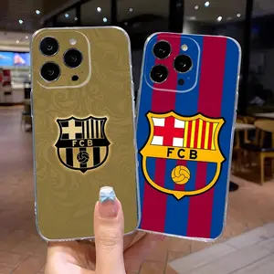 Futbol Club Barcelona logo Phone Case for iPhone 17 Air 16 15 14 13 12mini 11 Pro Max Plus XR XS Transparent Silicone Cover