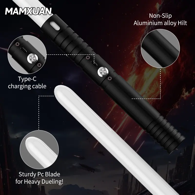 ☆ 西文舘 SEIBUNKAN LEDライトタッチペン&携 SE-200 495 MAMXUAN,,Dueling Double Light Saber,Adult light saber,Metal Hilt