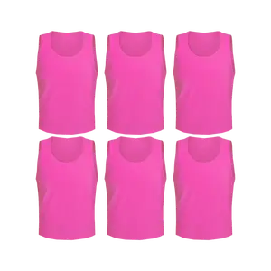 Team Practice Mesh Scrimmage Vests Sport Pinnies Training Bibs (6 Pieces)