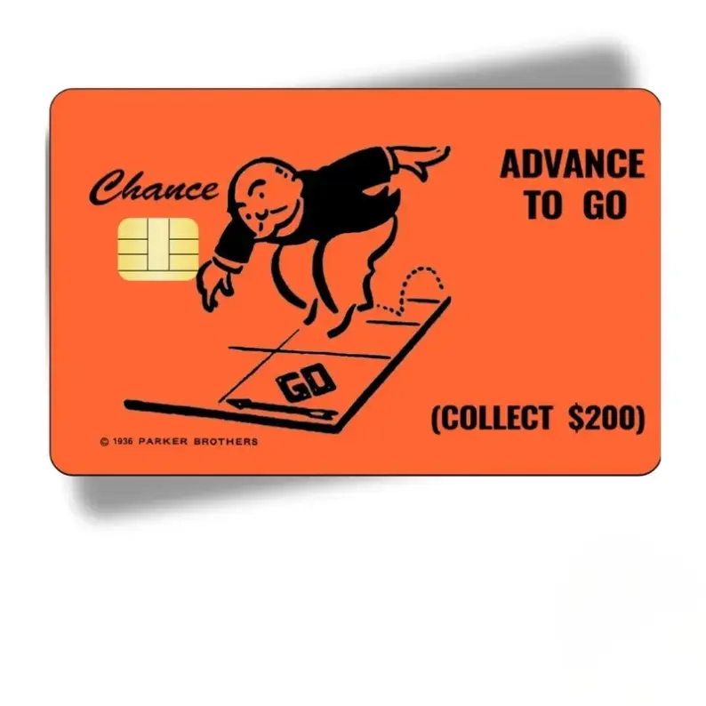 2 PACK Collect $200 Credit Card Skin - Vinyl Sticker for debit cards, Waterproof, Glossy - Easy to apply funny card sticker credit card