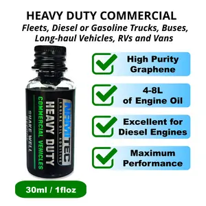 HEAVY DUTY COMMERCIAL Fleet Vehicles | High Performance Graphene Nanotechnology Engine Oil Additive 30ml
