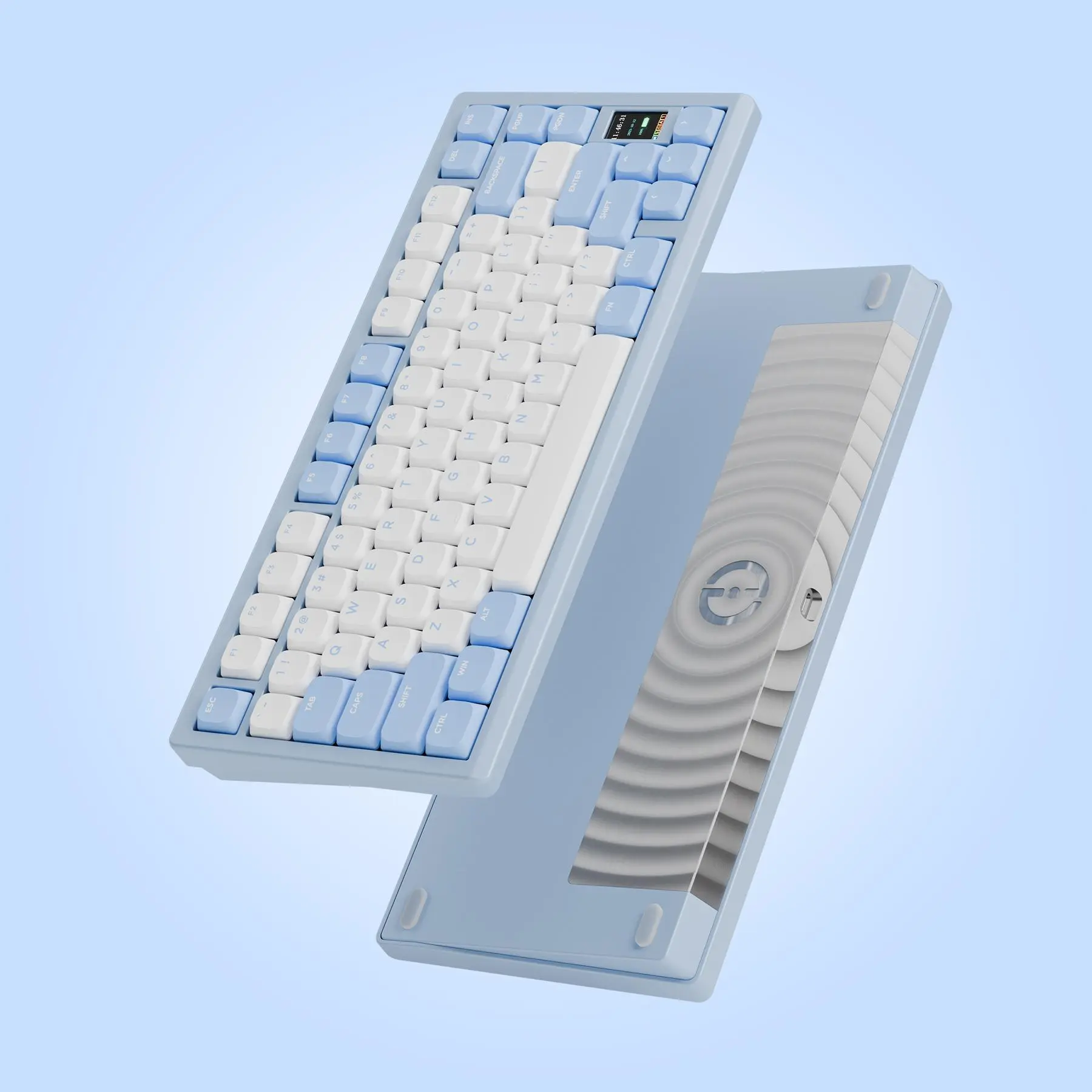 CHILKEY F75 LP Wireless Effortless Typing Keyboard, Full Aluminum Case 2.4G USB-C Hot Swappable PC Office Keyboard with 1.2 Inch HD OLED Display, Rechargeable Ergonomic Keyboards with Custom Linear Switches for Office & Gaming, Wireless Keyboard