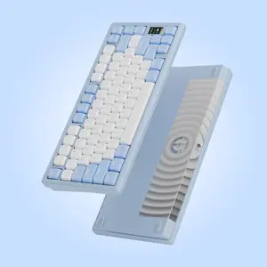 CHILKEY F75 LP Wireless Effortless Typing Keyboard, Full Aluminum Case 2.4G USB-C Hot Swappable PC Office Keyboard with 1.2 Inch HD OLED Display, Rechargeable Ergonomic Keyboards with Custom Linear Switches for Office & Gaming, Wireless Keyboard