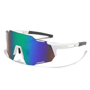 Large Frame Sports Sunglasses Fashion Cycling Glasses Colorful Unisex Windproof Cycling Night Vision Glasses New Model