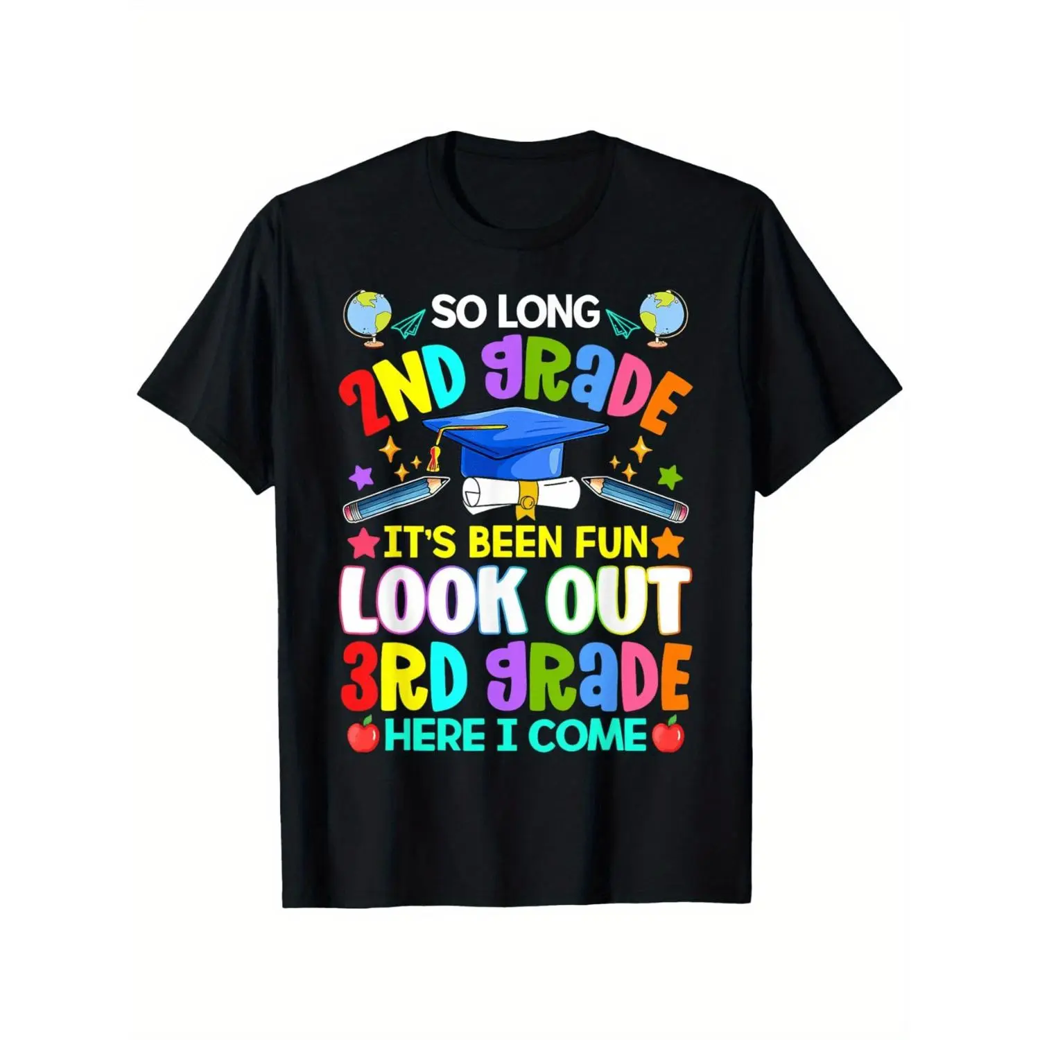 Summer t Shirts So Long 2nd Grade 3rd Grade Here I Come Graduation 2025 Boys Girls T-Shirt for Boys Soft Fabric, Breathable, Comfortable Short Sleeve Tees Perfect for Boys Shirts Boy Girl Best Gift