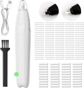 Electric Eraser for Artists, Rechargeable Electric Eraser Kit, 140 Refills, Automatic Portable Eraser for Precise Drawing,  Operated Pencil Eraser for Sketch Pencil, CraftsWhite