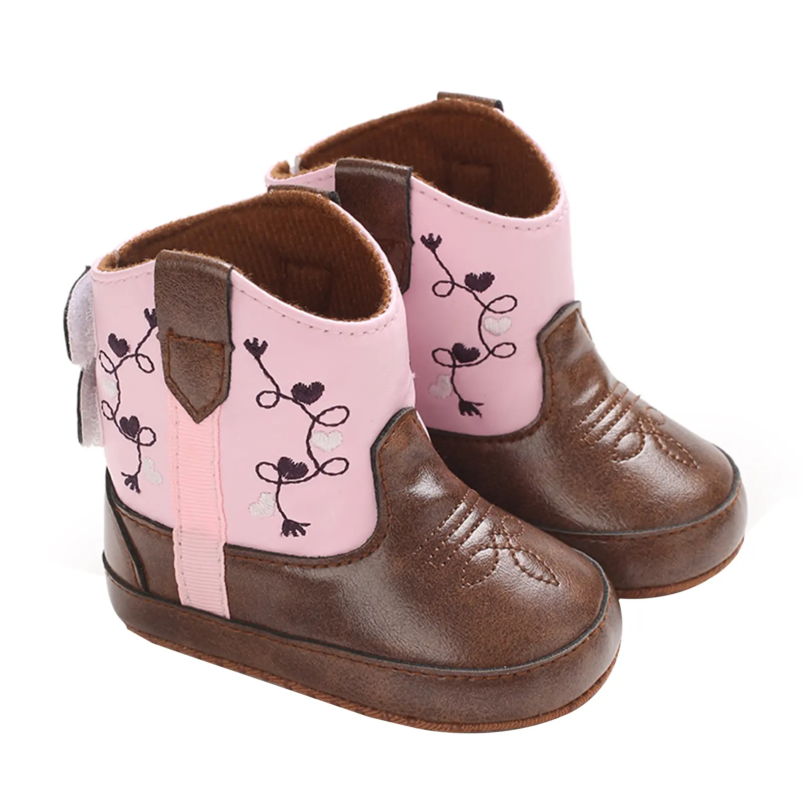 Baby Fashion PU Boots Infant Girls Non-Slip Soft Sole First Walker Winter Warm Snow Boots Crib Shoes summervibes
