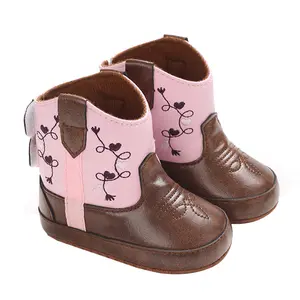 Baby Fashion PU Boots Infant Girls Non-Slip Soft Sole First Walker Winter Warm Snow Boots Crib Shoes