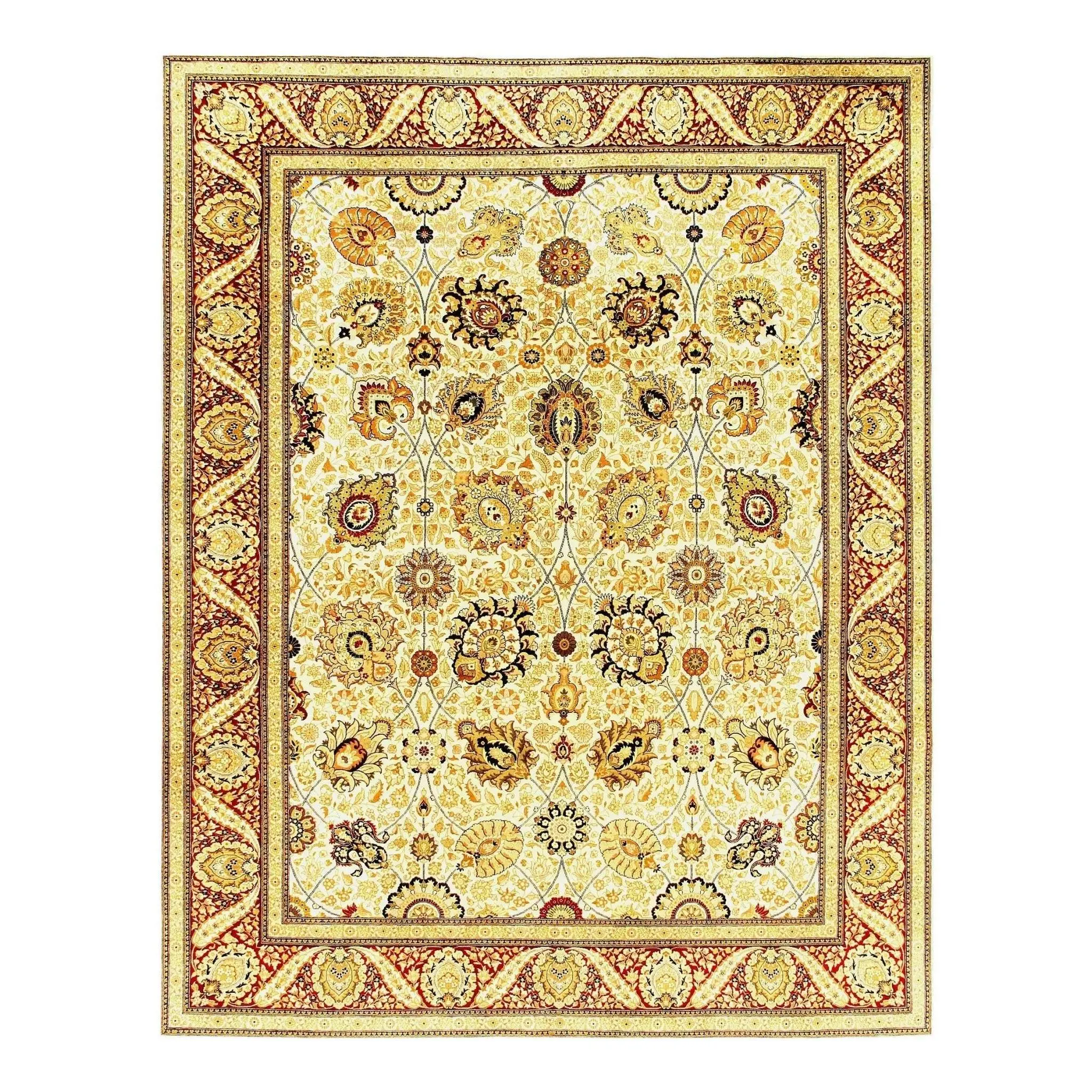 Canvello Ivory Pak Silkroad Tabriz Rug- 8' X 10'