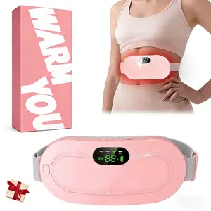 Menstrual Heating Pad Smart Uterus Warmer Belt, Cordless Heating Pad, Electric Waist Belt, Waist-Vibrating Abdominal Massager