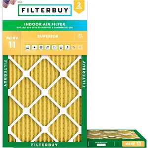 Filterbuy 18x30x1 Air Filter (2-Pack), Pleated MERV 11 Allergen Defense HVAC AC Furnace Air Filters (Actual Size: 17.75 x 29.75 x 0.75 Inches)