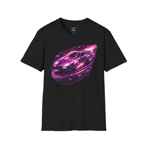 Purple Galaxy Astronaut Helmet T-Shirt | 'Welcome to the Space Station' Backprint