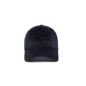 Clean Black 21-Wale Cord Dad Hat