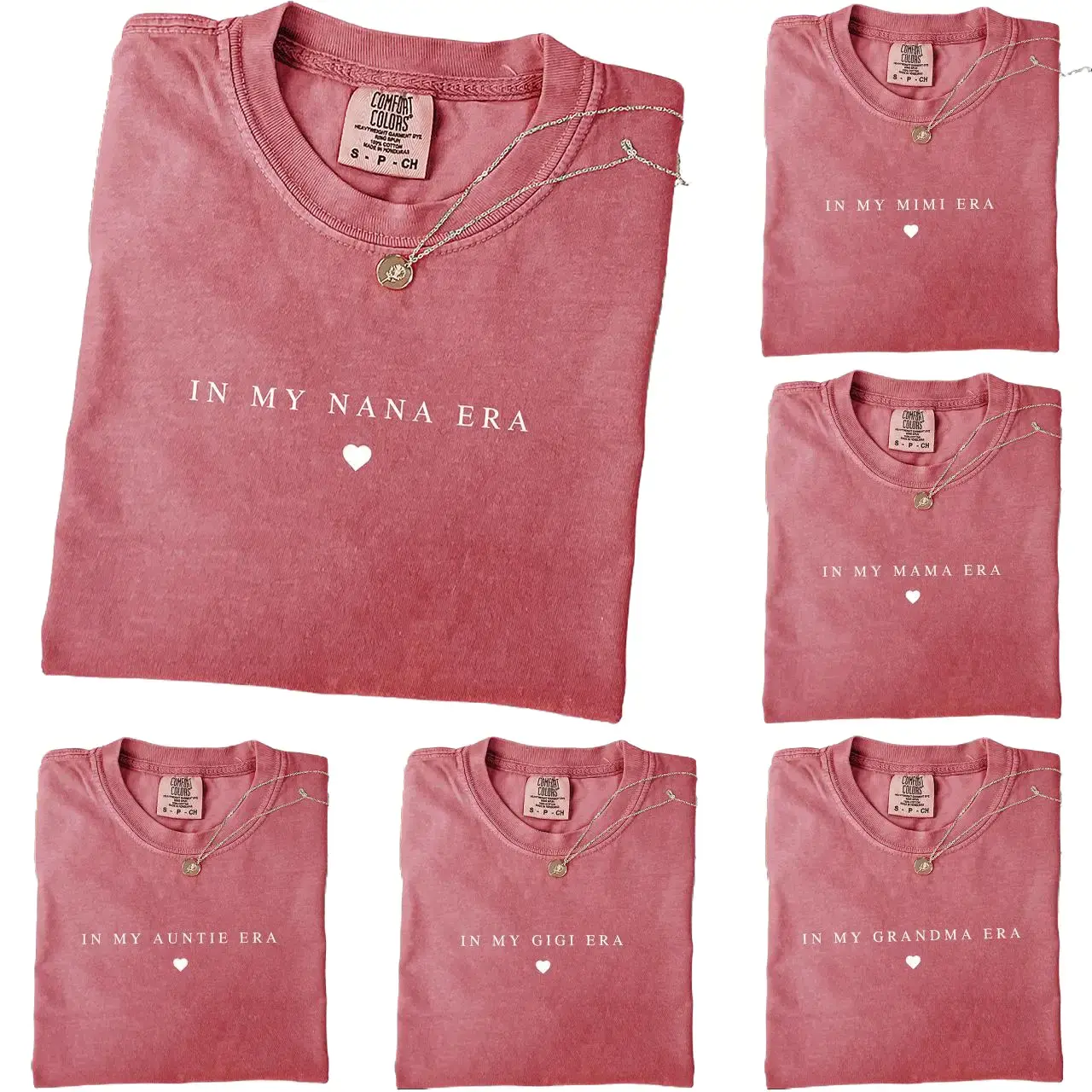Custom Comfort Colors In My Nana Era Shirt, Personalized Grandma T-Shirt, Pregnancy Announcement, Mimi Mama Abuela Gigi Auntie Granny Shirt