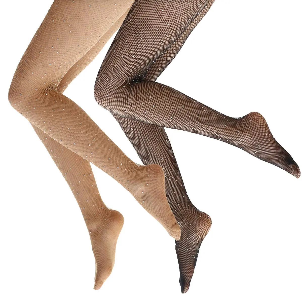 Mixed - White Rhinestone Beige & Bl