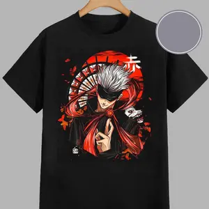 Gojo Satoru Jujutsu Kaisen Anime Graphic Tee, Satoru Gojo Sensei JJK Manga Anime Youth Shirt, Gojo Jujutsu Kaisen Anime T-Shirt for Men, Women and Kids