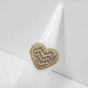 14k Gold Laminated Ring Size 6, 7, and 8 Elegant Heart Design Ring for Everyday Style and Sophistication. Luxurious Design!