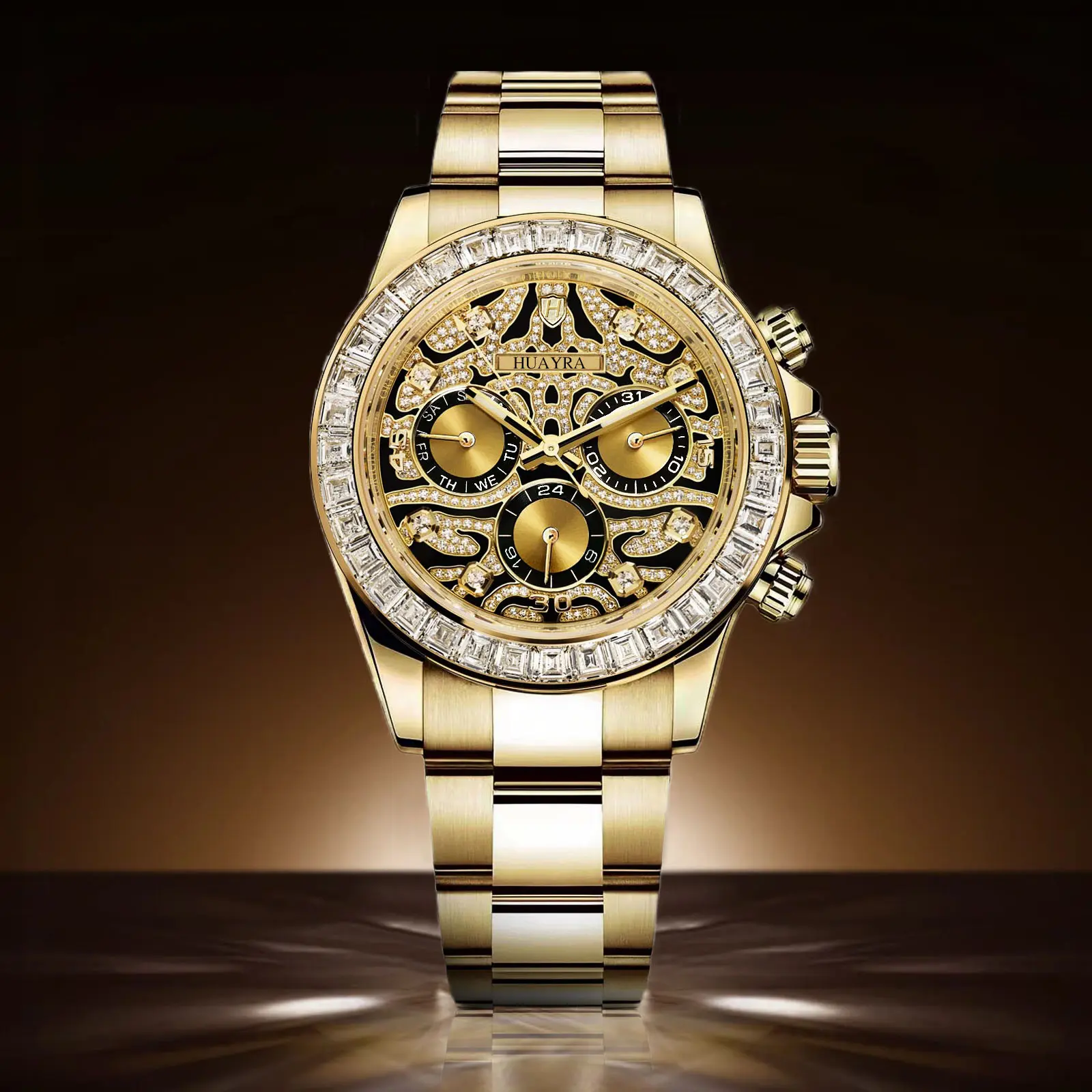 Men's high-end fashion appearance mechanical watch sapphire lens precision steel wristband
