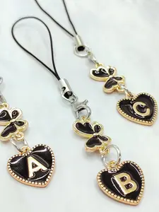 Elegant European Letter Butterfly Phone Charm, Phone Chains, Stylish Mobile Accessory, Perfect Gift for Fashion Lovers, Durable & Trendy Design