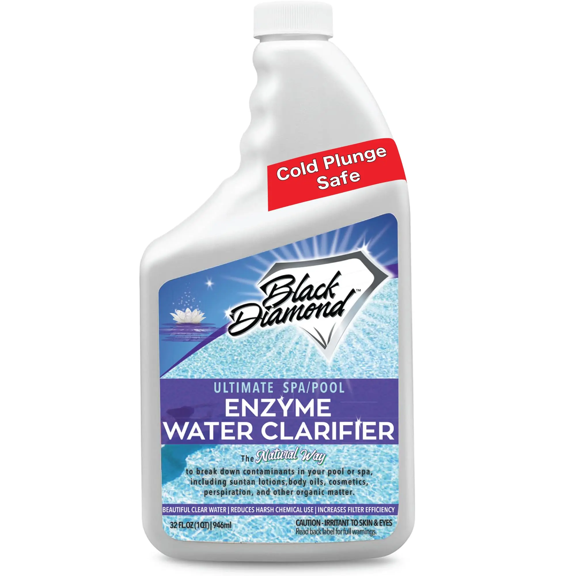 Natural Enzyme Hot Tub Water Clarifier – Eco-Friendly Water Treatment for Regular & Inflatable Hot Tubs, Pools, Jacuzzi's, Fountains and Cold Plunge, Reduces Chemicals, Enhances Filter Life.