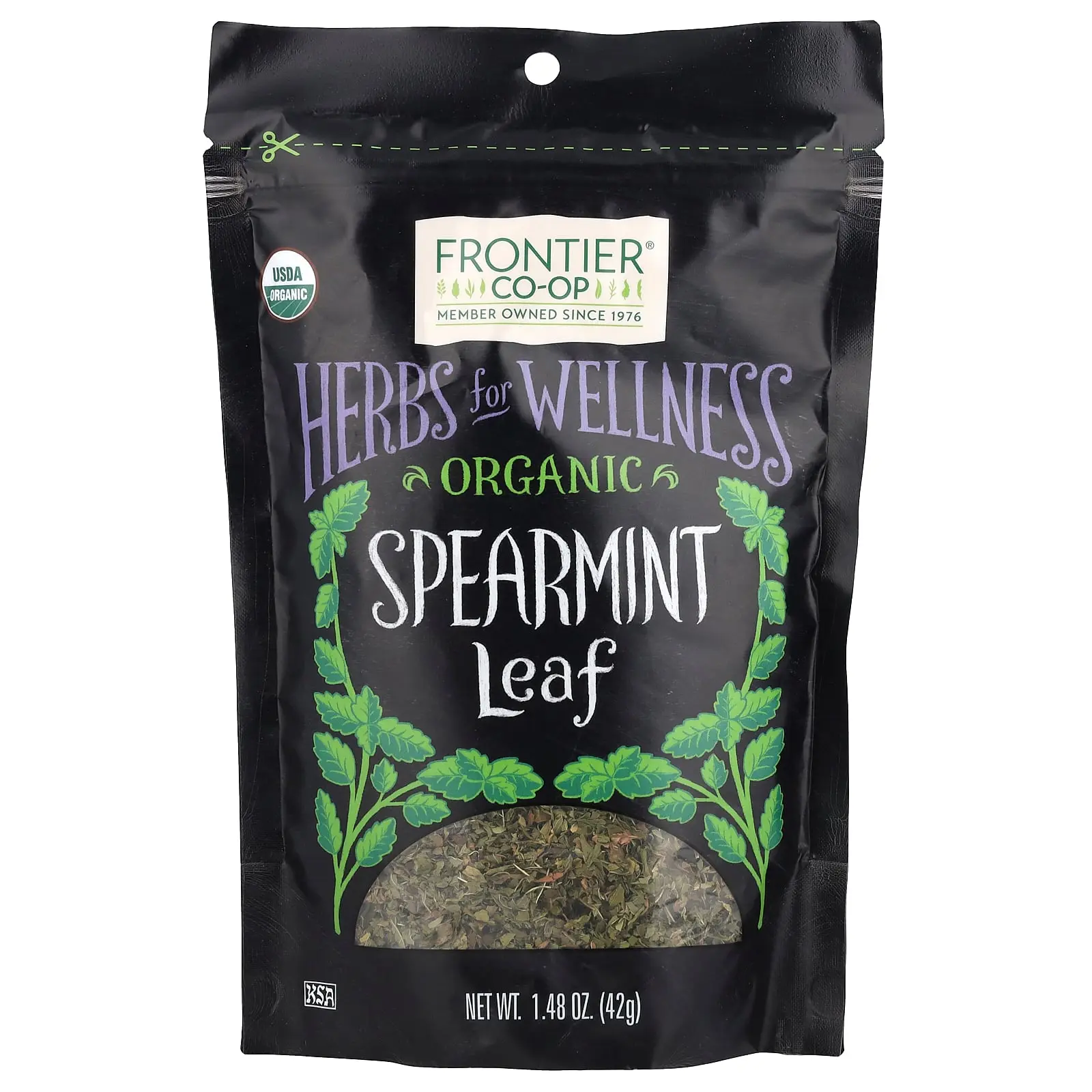 Frontier Co-op Organic Spearmint Leaf, 1.48 oz (42 g)