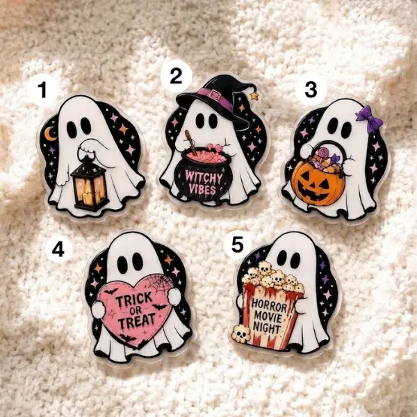 Spooky Ghost Series Halloween MagSafe Phone Grip, Cute Little Ghost PopSocket Collection, Witchy Vibes & Horror Movie Night Phone Accessory, Spooky Season Gift