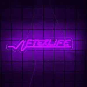 Cyberpunk Neon Sign for Wall Decor,Gaming Led Neon Sign for Man Cave Shooting Game lights for for Gamer Room ,Bedroom,Bar,Birthday,Christmas Decor,Afterlife Neon Light Sign