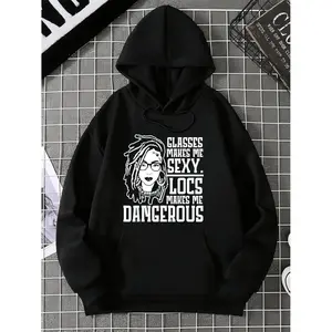 Locs Make Me Dangerous Hoodie – Afro Hair Black Girl Sweatshirt, African American Pride, 100% Cotton Eco-Friendly Top