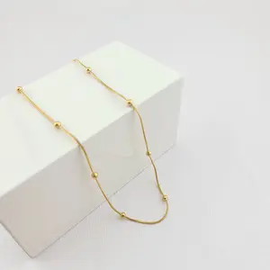 FWJ - STAINLESS STEEL JEWELRY-SNAKE BEAD CHAIN