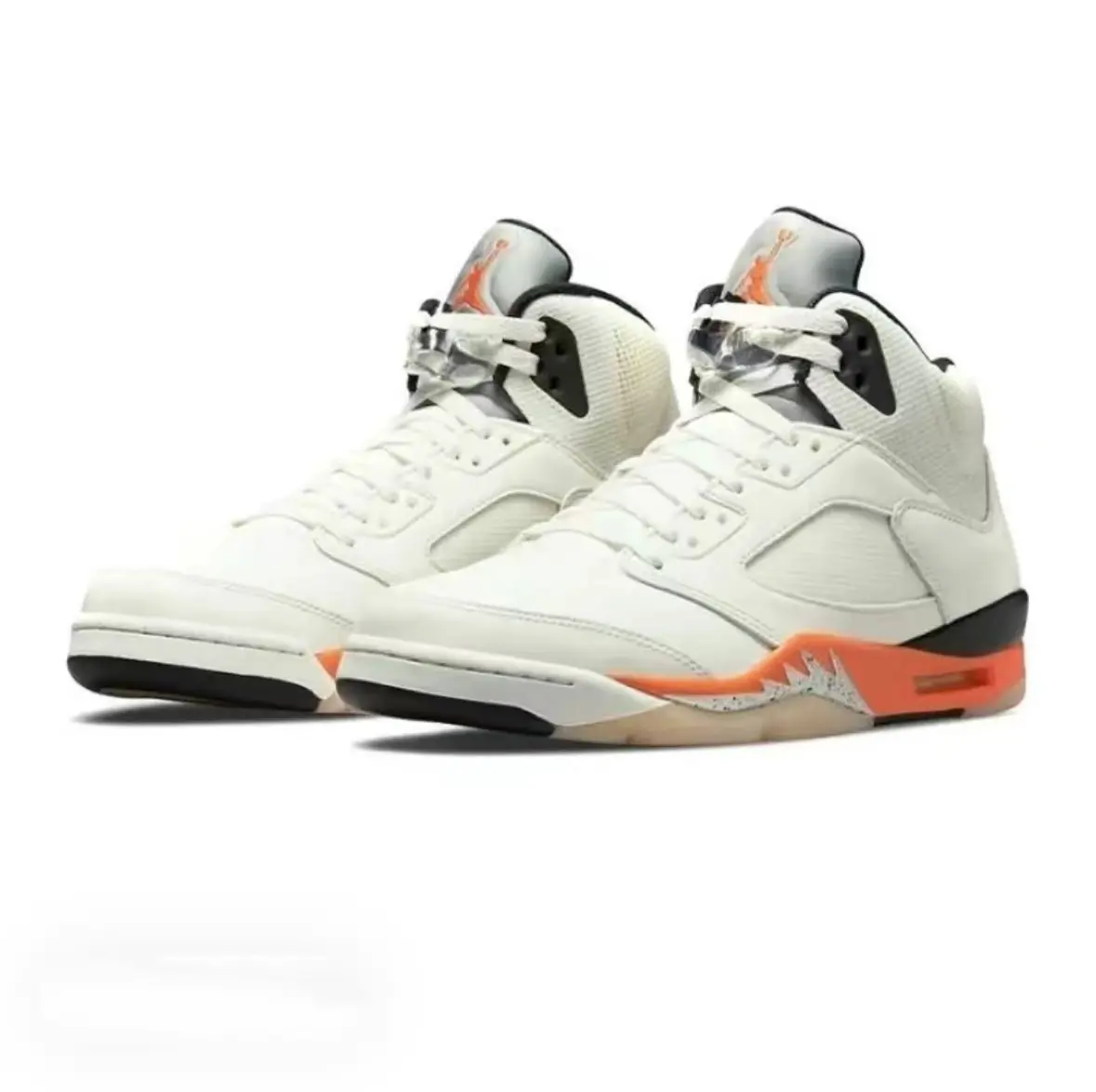 Orange and Black High-Top Sneakers