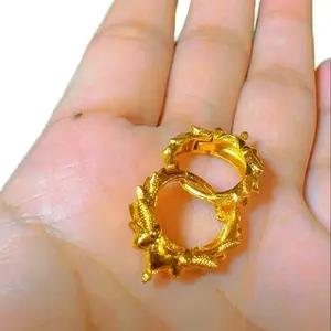 Women's Gold Plated Mini Marwadi Plug Earrings - Traditional Indian-Nepali Female Costume Jewelry