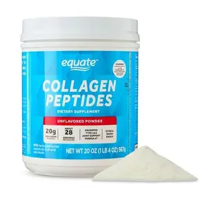 Equate Grass Fed Hydrolyzed Bovin Collagen Peptides Type 1 & 3 Dietary Supplement Powder, Unflavored, 20 oz