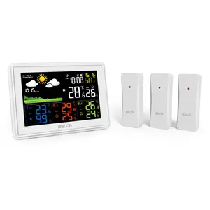 Color screen one-to-three negative display weather station wireless indoor and outdoor digital temperature and humidity meter with weather forecast