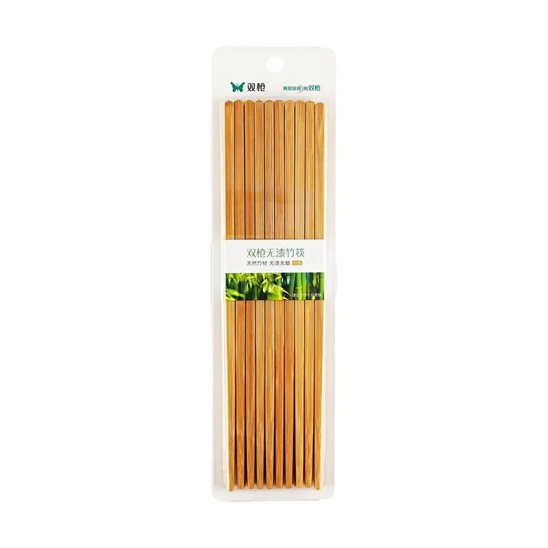SUNCHA 10 Pairs 26cm Natural Bamboo Chopsticks Reusable Chinese Style Chopsticks for Asian Food