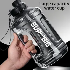 2600ML PC Material Water Bottle, Durable High-Temperature Plastic Cup, Large Capacity Sports Fitness Water Jug, Portable Straw and Handle Included, Running Water Bottle
