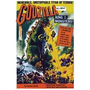 Godzilla Poster Decor Wall Lightweight Thin