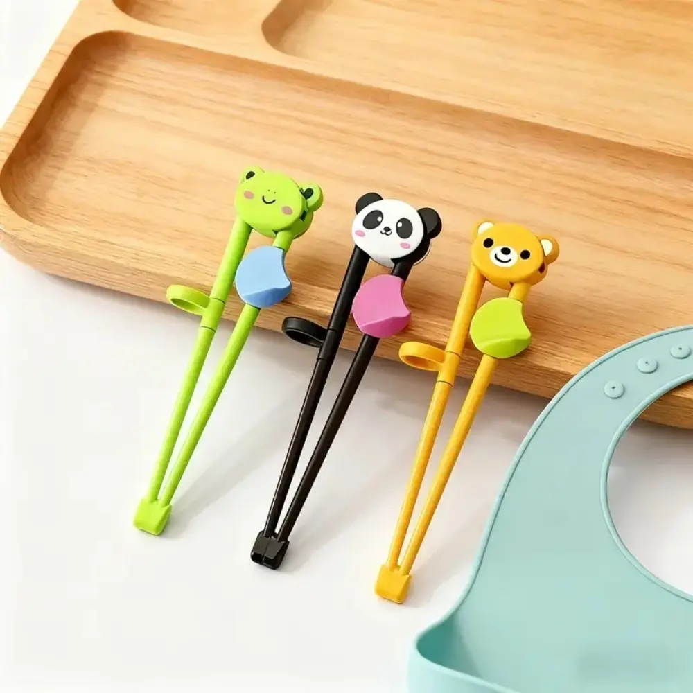 3Pcs Cute Animal Shaped Training Chopsticks Finger-guide Learning Tableware Reusable Beginner Dining Utensils Household Mealtime Accessory Birthday Holiday Gift