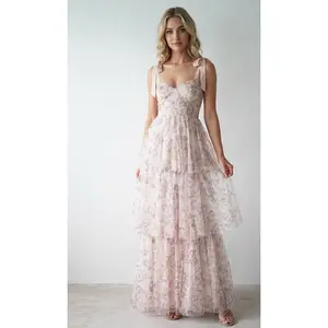 Floral Pop Series: The Dreamiest Tiered Tulle Gown You’ll Ever Own/Tiered Tulle Maxi Dress| Your New Spring Fairy Dress